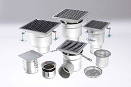 ACO stainless steel floor gullies