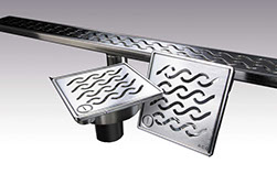 ACO bathroom linear drains and floor wastes