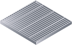 galvanised heelguard grate